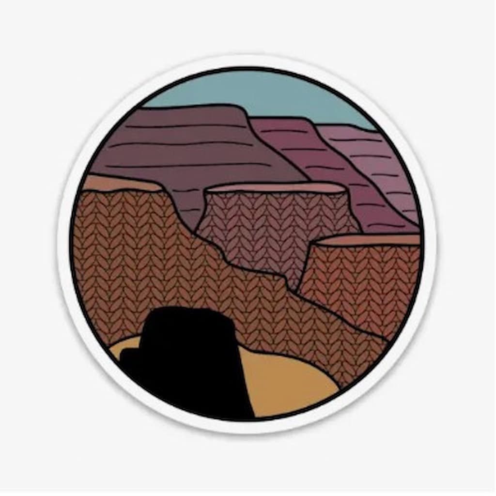 Camp Stitchwood |Grand Canyon Knitional Park Knitting Sticker - Paradise Fibers