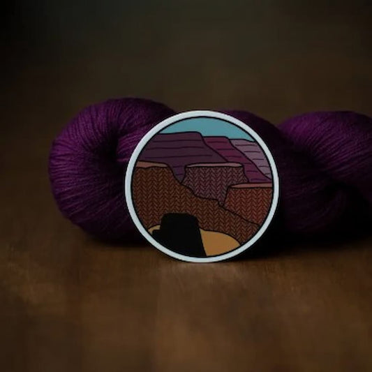 Camp Stitchwood |Grand Canyon Knitional Park Knitting Sticker - Paradise Fibers