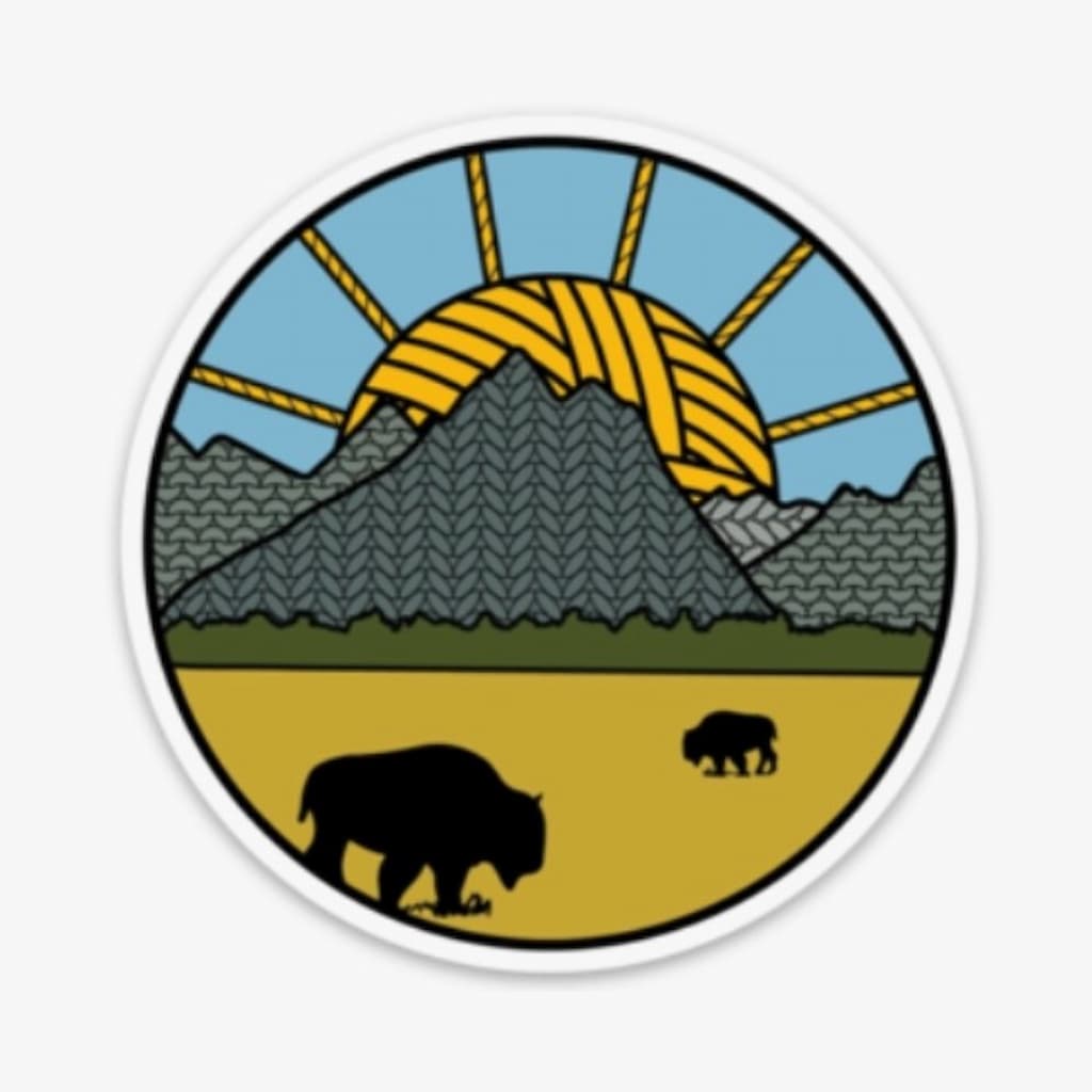 Camp Stitchwood | Grand Teton Knitional Park Knitting Sticker - Paradise Fibers