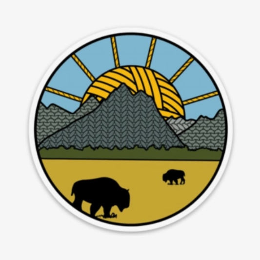 Camp Stitchwood | Grand Teton Knitional Park Knitting Sticker - Paradise Fibers