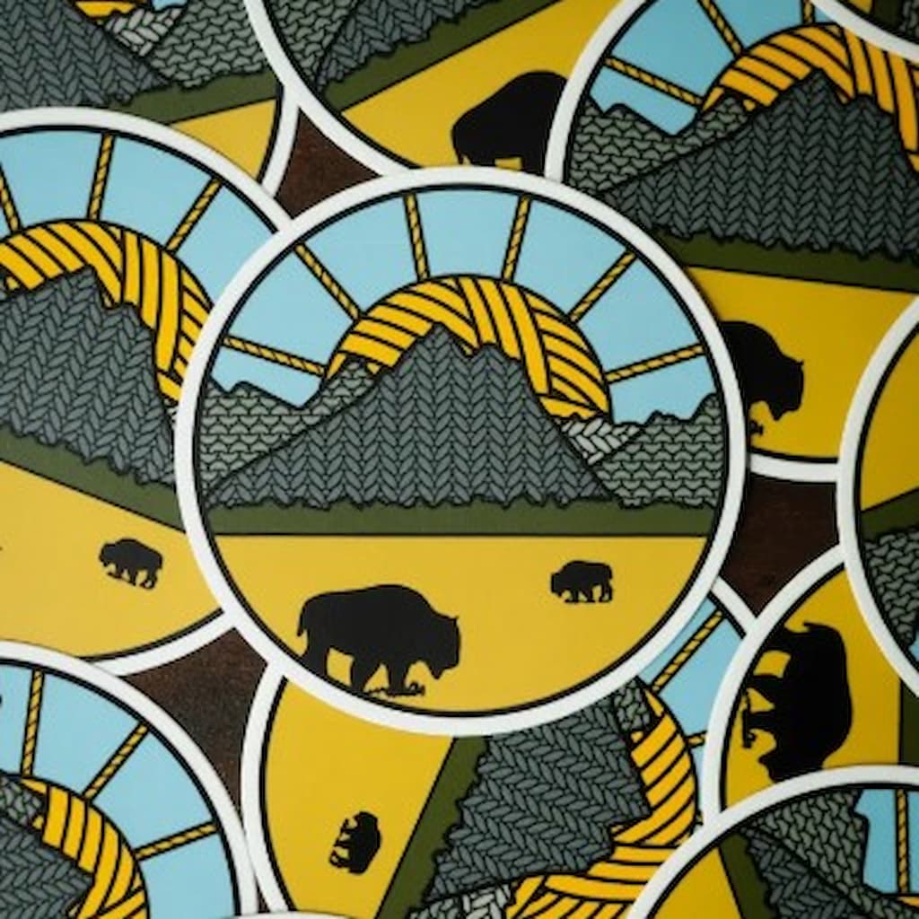 Camp Stitchwood | Grand Teton Knitional Park Knitting Sticker - Paradise Fibers