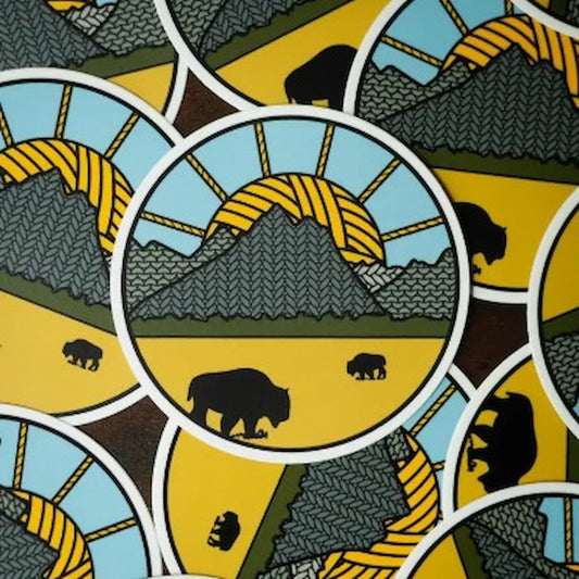 Camp Stitchwood | Grand Teton Knitional Park Knitting Sticker - Paradise Fibers