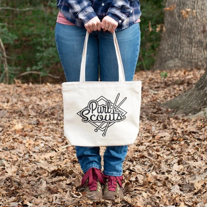 Camp Stitchwood | Purl Scouts Knitting Tote Bag - Paradise Fibers