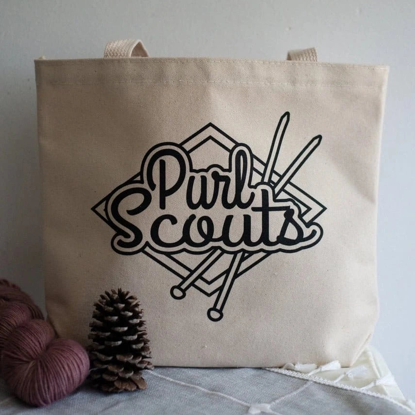 Camp Stitchwood | Purl Scouts Knitting Tote Bag - Paradise Fibers