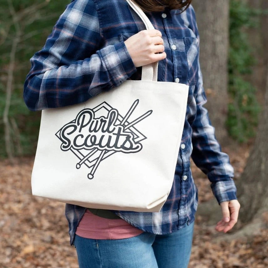 Camp Stitchwood | Purl Scouts Knitting Tote Bag - Paradise Fibers