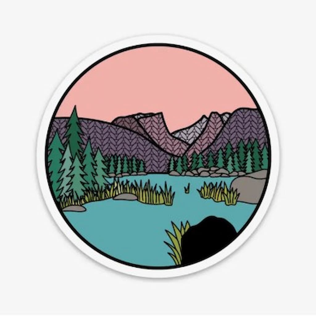Camp Stitchwood | Rocky Mountain Knitional Park Knitting Sticker - Paradise Fibers