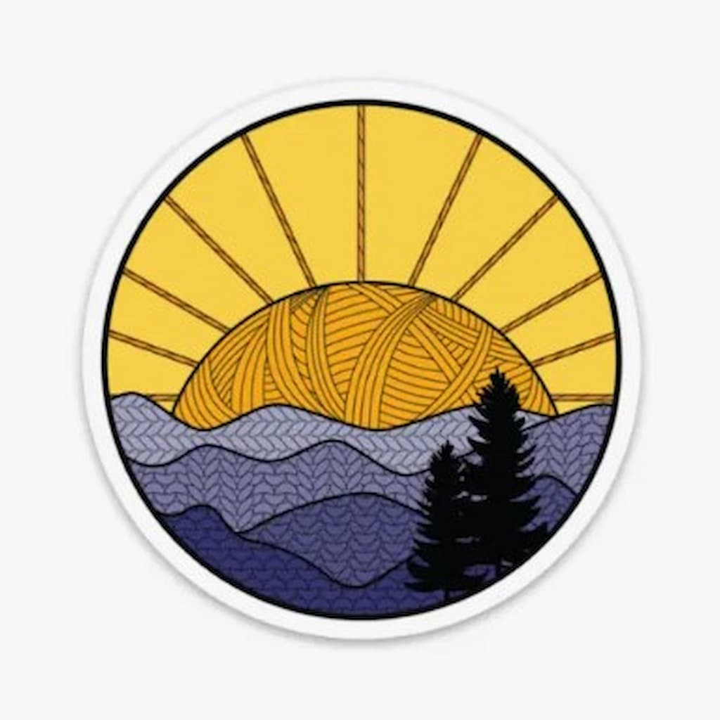 Camp Stitchwood | Shenandoah Knitional Park Knitting Sticker - Paradise Fibers