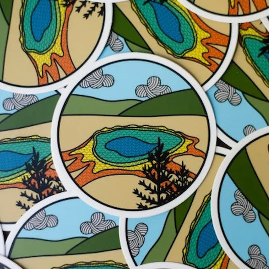 Camp Stitchwood | Yellowstone Knitional Park Knitting Sticker - Paradise Fibers
