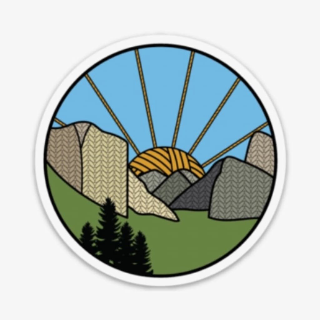 Camp Stitchwood | Yosemite Knitional Park Knitting Sticker - Paradise Fibers