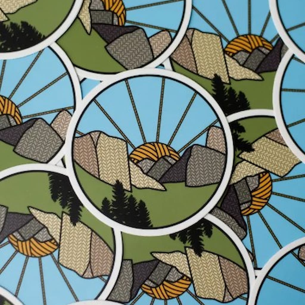 Camp Stitchwood | Yosemite Knitional Park Knitting Sticker - Paradise Fibers