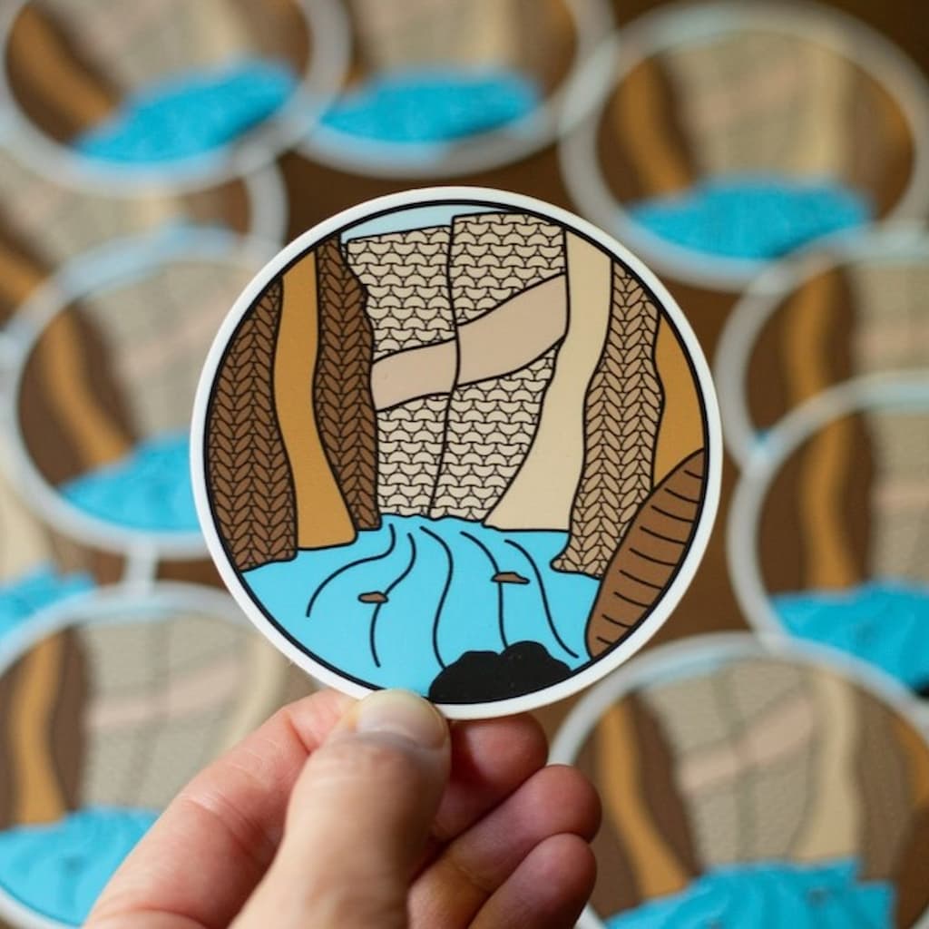 Camp Stitchwood | Zion Knitional Park Knitting Sticker - Paradise Fibers