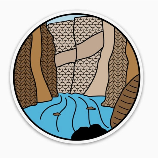 Camp Stitchwood | Zion Knitional Park Knitting Sticker - Paradise Fibers