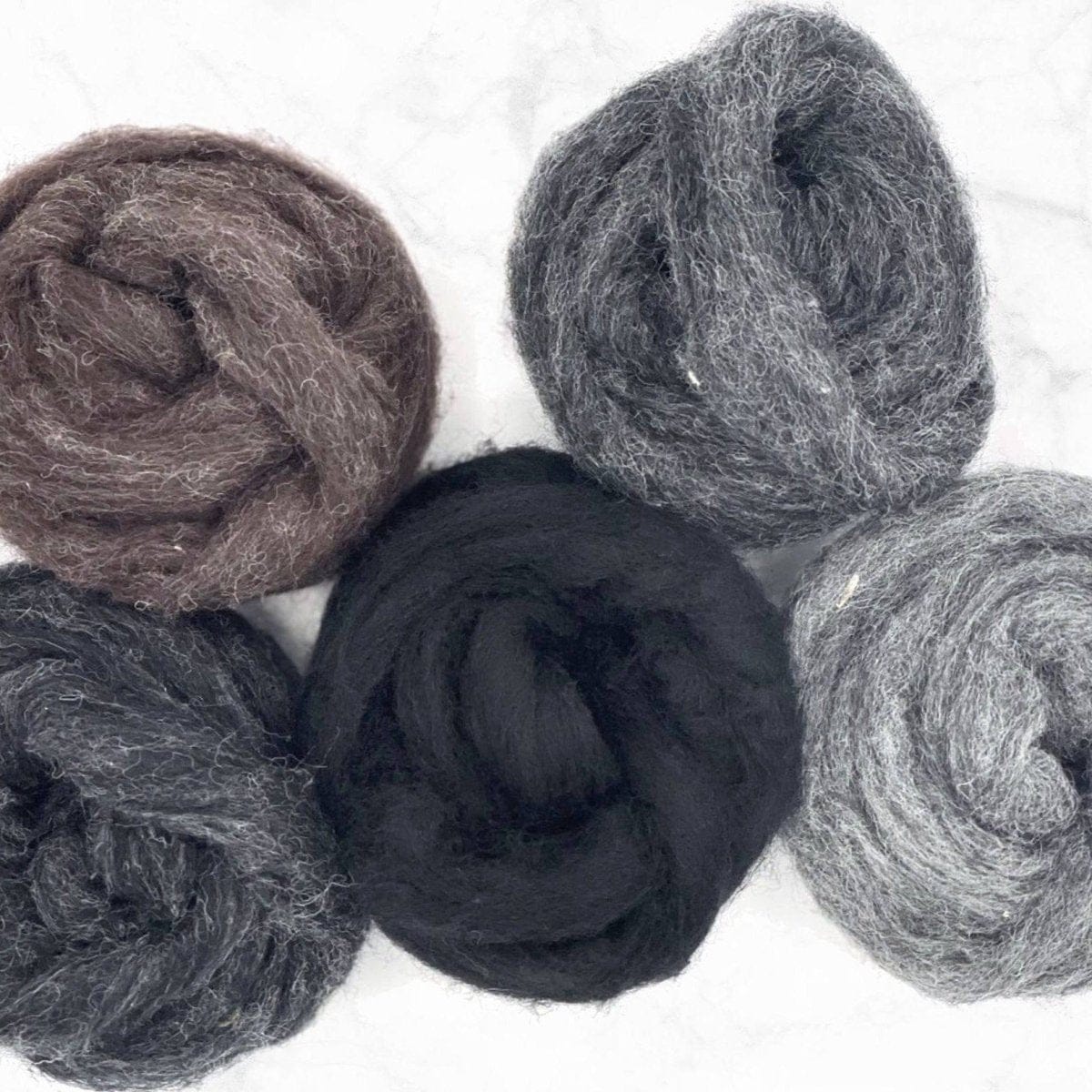 Carded Corrie Mixed Bags | Dark Tones - Paradise Fibers