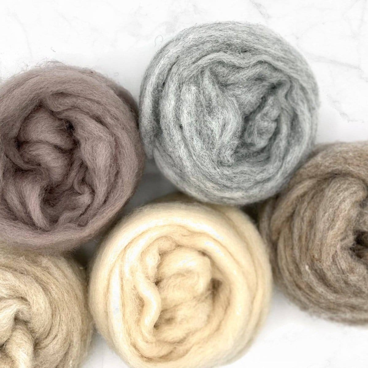 Carded Corrie Mixed Bags | Muted Tones - Paradise Fibers