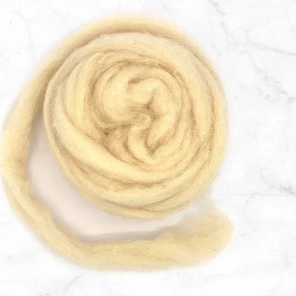 Carded Corriedale Sliver - Sandstone - Paradise Fibers