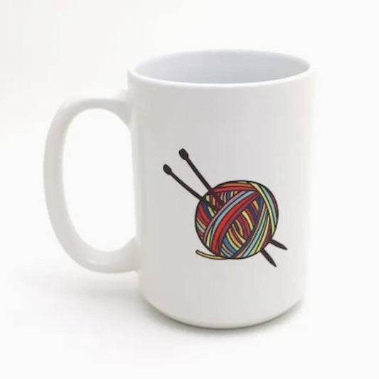 Ceramic Coffee Mug | I Knit So I Dont Choke People 15oz - Paradise Fibers
