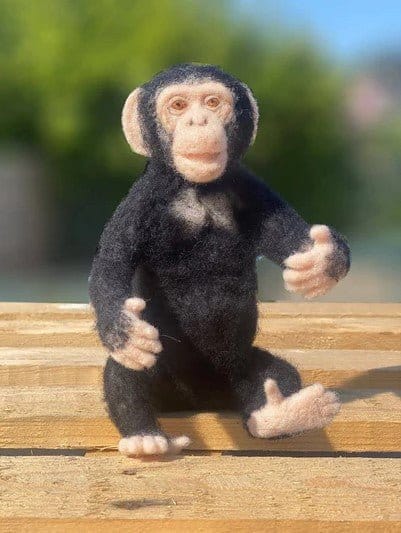 Chico the Chimp Needle Felting Kit - Paradise Fibers