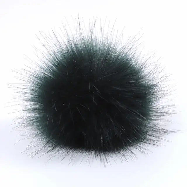 Dark green pom pom