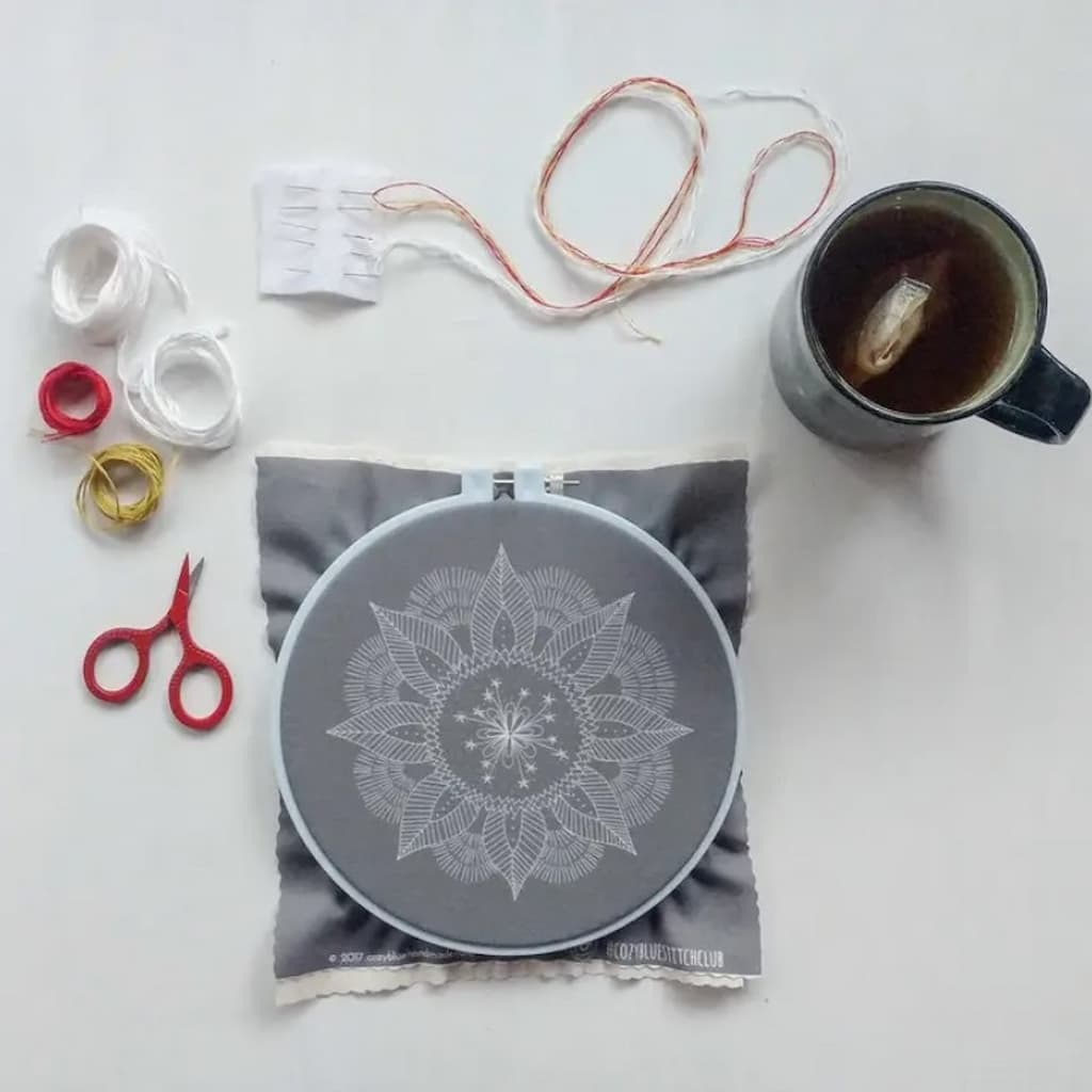 Cozyblue Autumn Mandala Embroidery Kit - Paradise Fibers