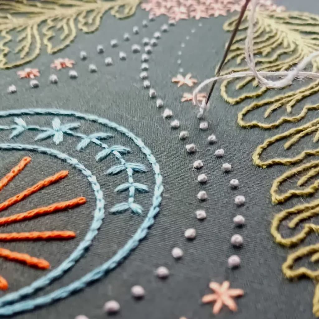 Cozyblue Blue Moon Embroidery Kit - Paradise Fibers