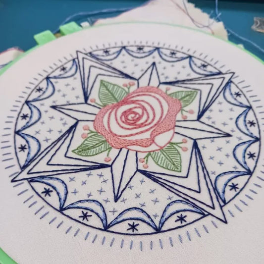 Cozyblue Compass Rose Embroidery Kit - Paradise Fibers