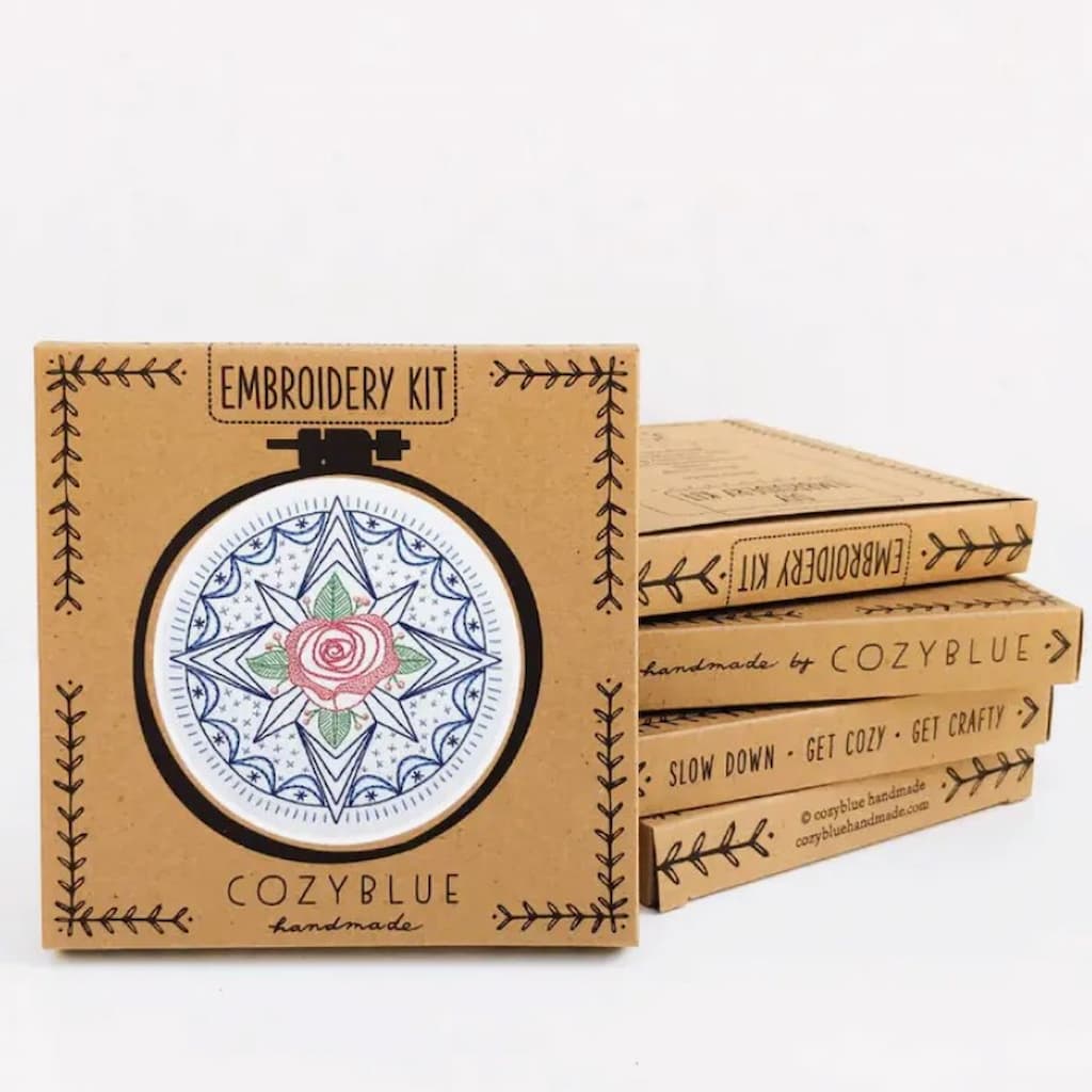 Cozyblue Compass Rose Embroidery Kit - Paradise Fibers