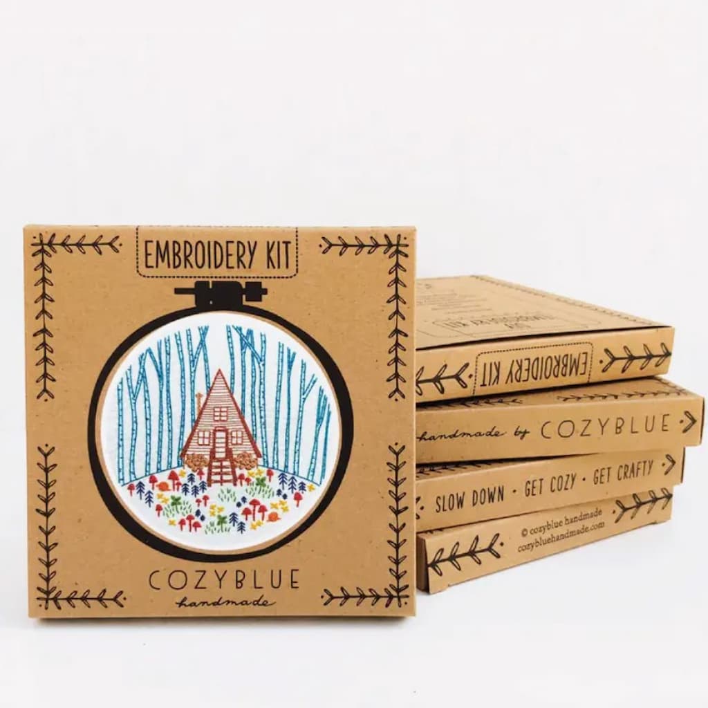 Cozyblue Cozy Cabin Embroidery Kit - Paradise Fibers
