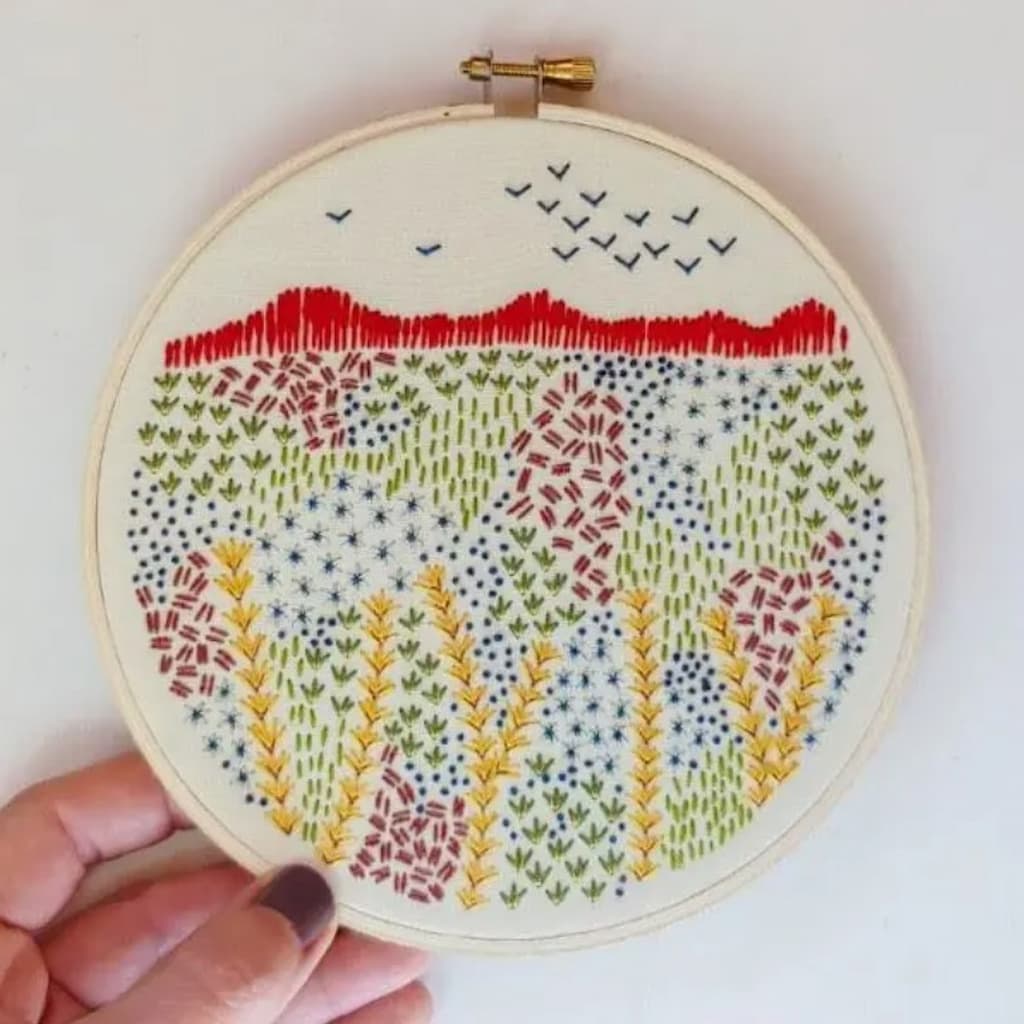 Cozyblue Evening Walk Embroidery Kit - Paradise Fibers