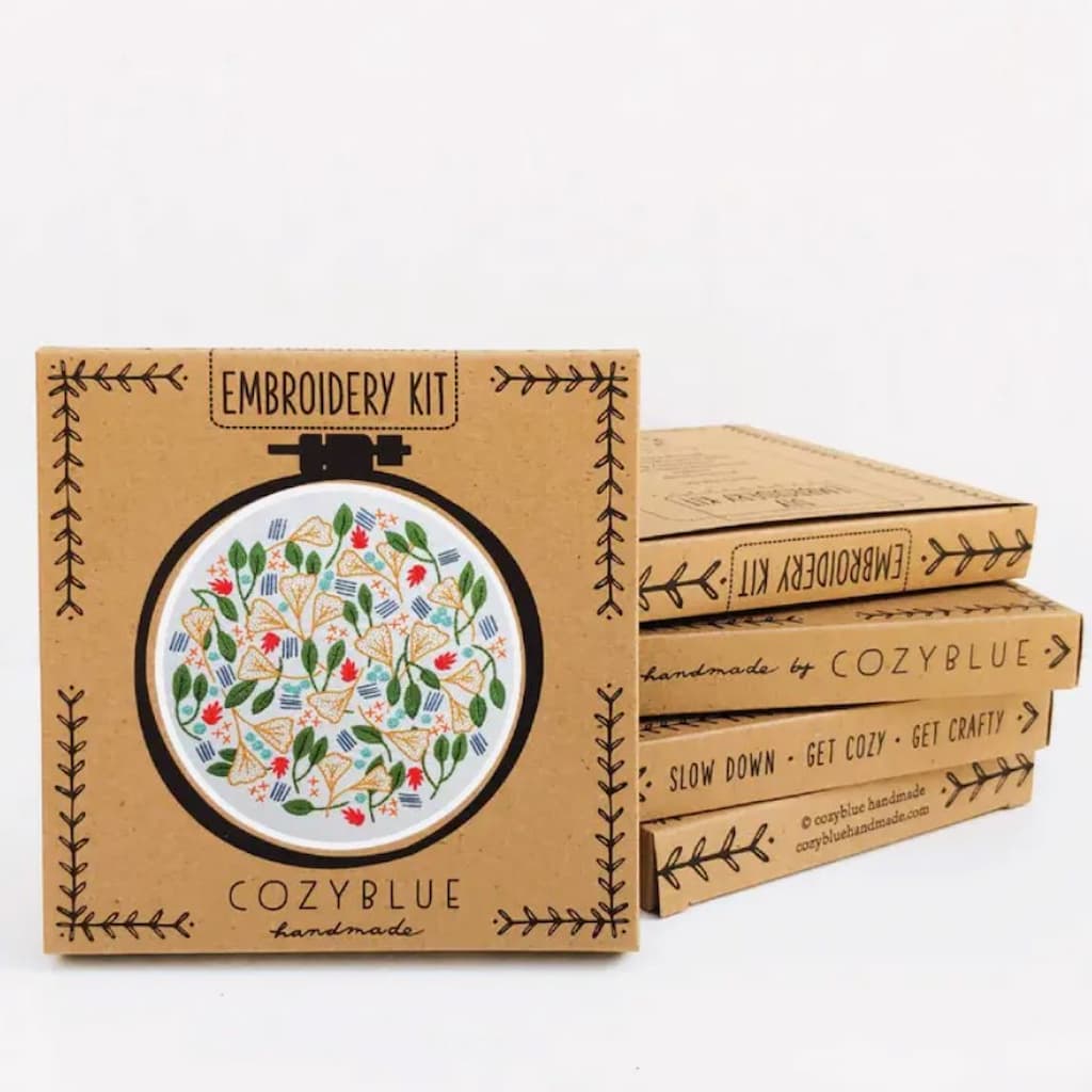 Cozyblue Forest Floor Embroidery Kit - Paradise Fibers