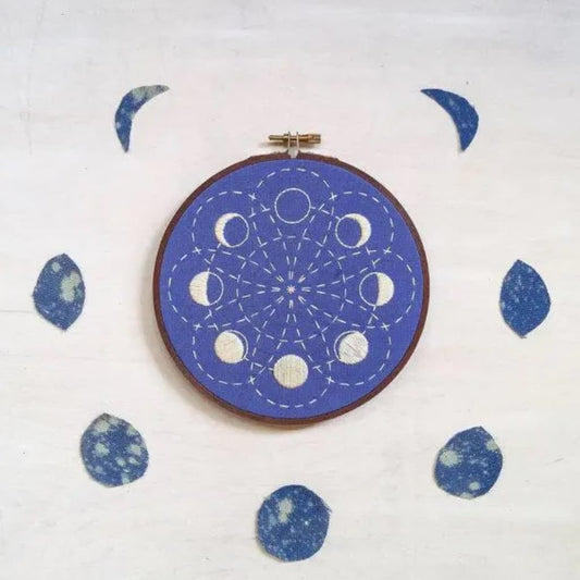 Cozyblue Lunar Blossom Embroidery Kit - Paradise Fibers