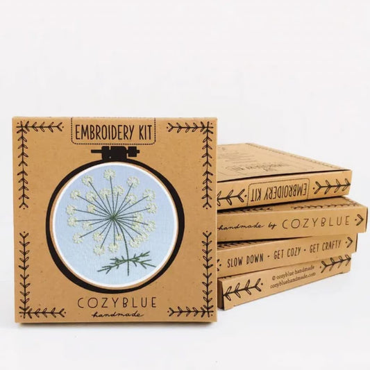 Cozyblue Queen Anne's Lace Embroidery Kit - Paradise Fibers