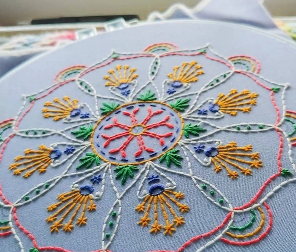 Cozyblue Rainbow Mandala Embroidery Kit - Paradise Fibers