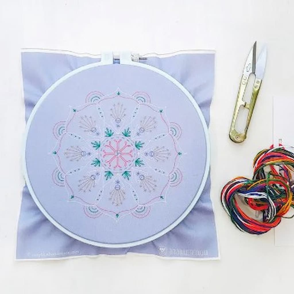 Cozyblue Rainbow Mandala Embroidery Kit - Paradise Fibers