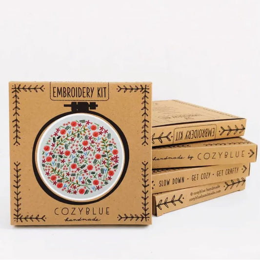 Cozyblue Wildflower Meadow Embroidery Kit - Paradise Fibers