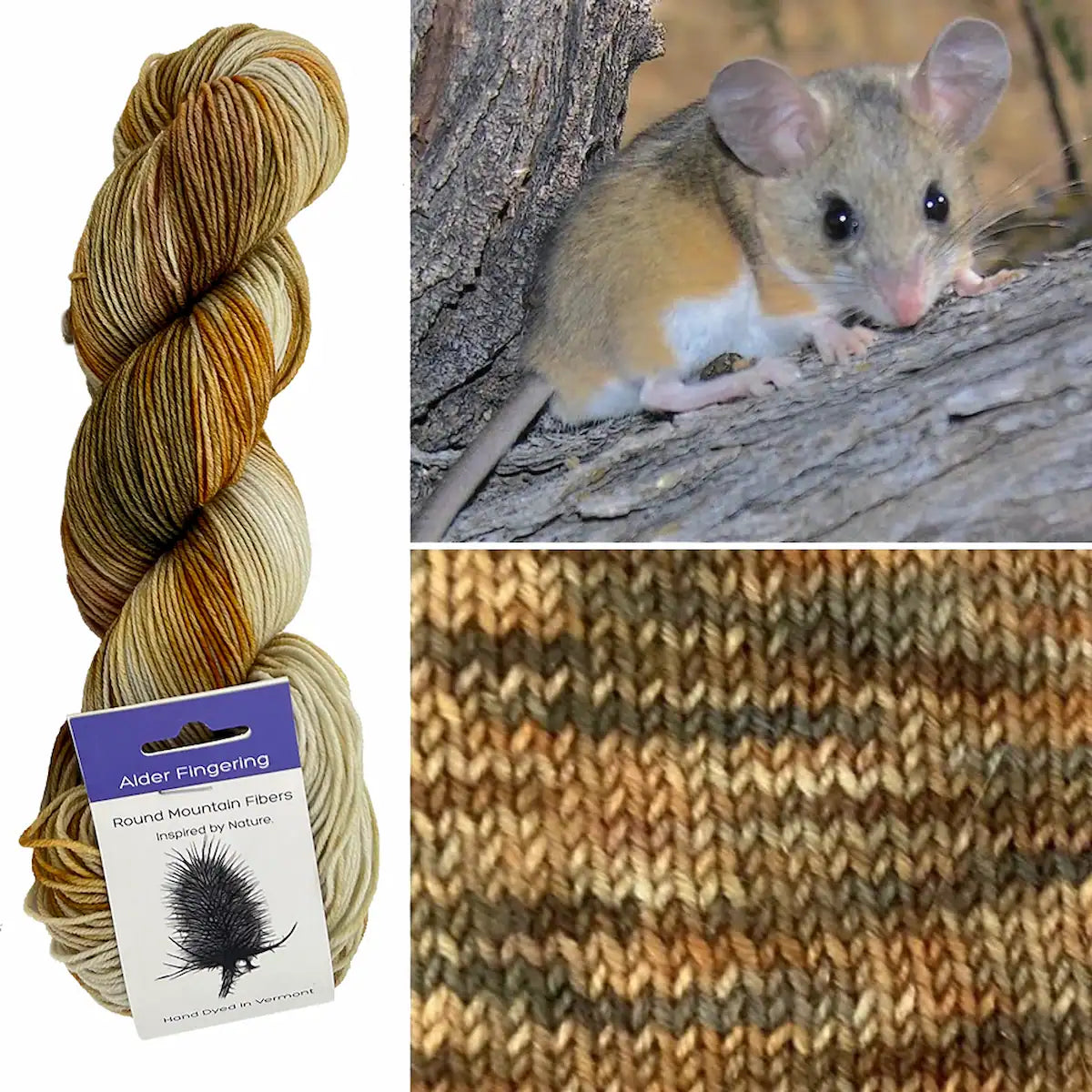 Deer Mouse - Merino/Nylon Alder Fingering Yarn - Round Mountain Fibers