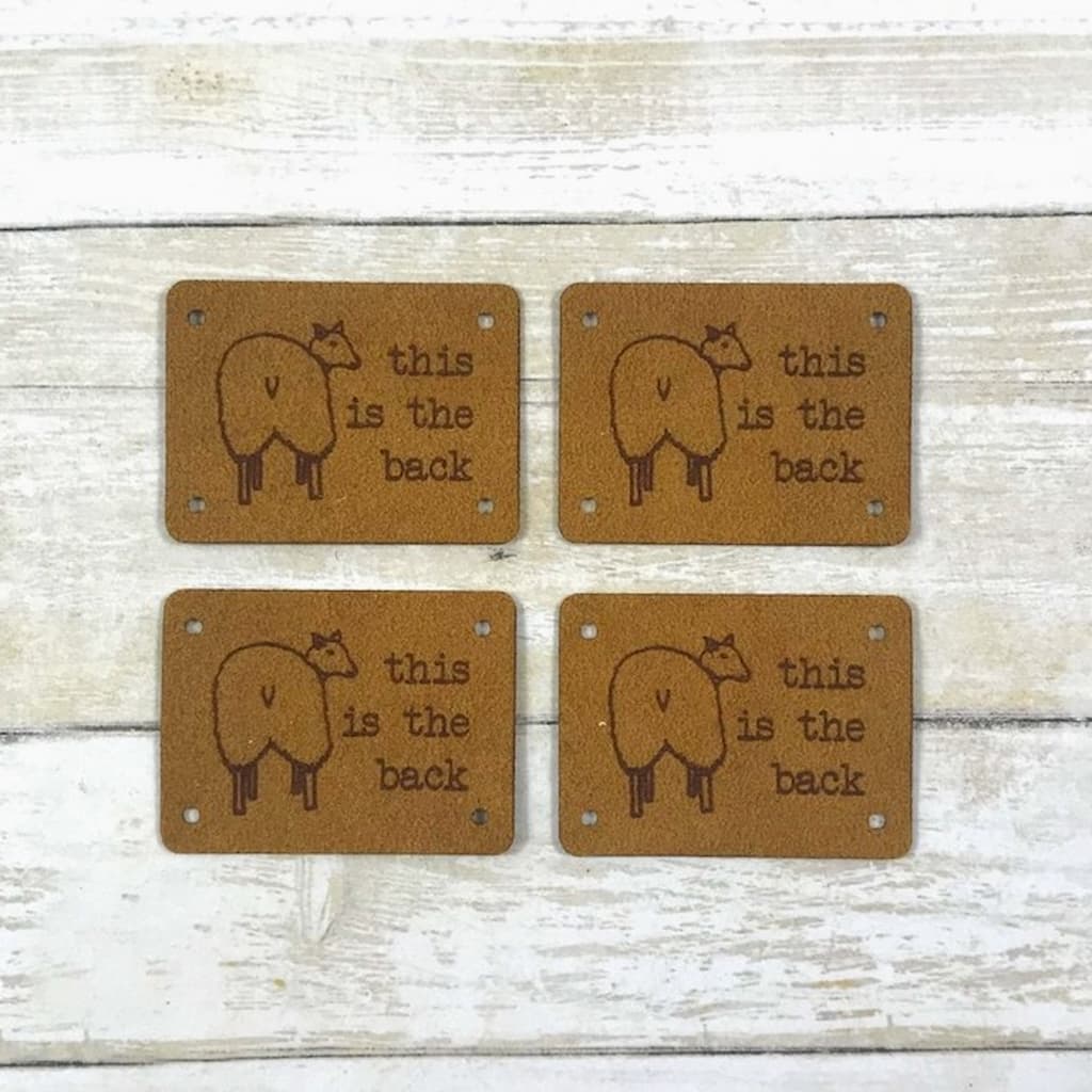 Faux Suede "Backside" Tag - Paradise Fibers