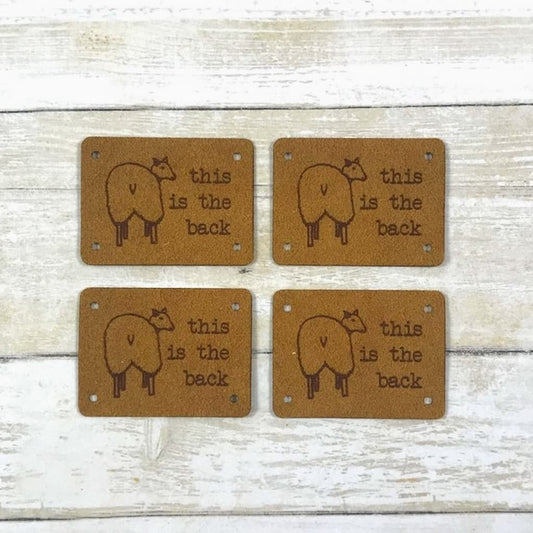 Faux Suede "Backside" Tag - Paradise Fibers