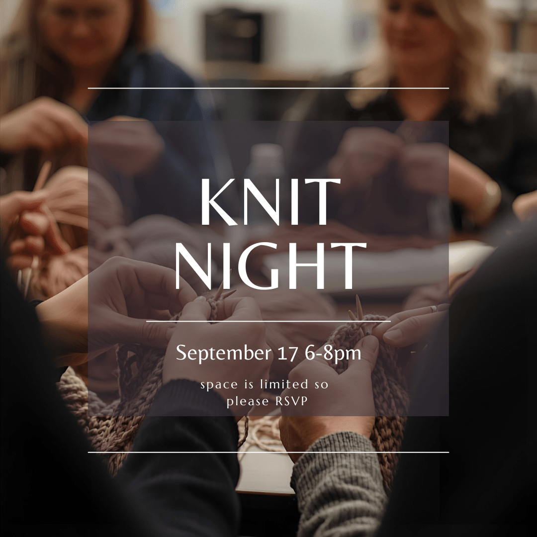 Free Knit Night September 17th at 6pm - Paradise Fibers