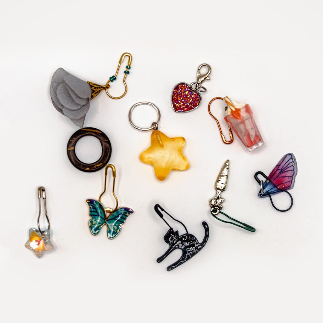 Grab Bag of Custom Stitch Markers - Paradise Fibers