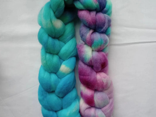 HMLLOYD MERCANTILE LLC Hand Dyed Roving Fiber Braids - Paradise Fibers