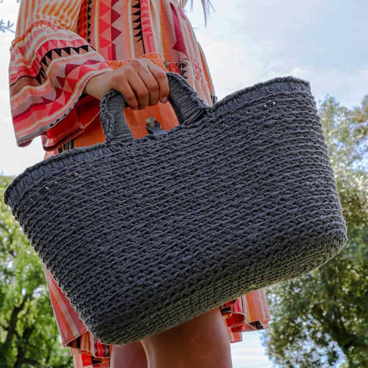 Hoooked | DIY Crochet Shopper Kit Stone Grey - Paradise Fibers