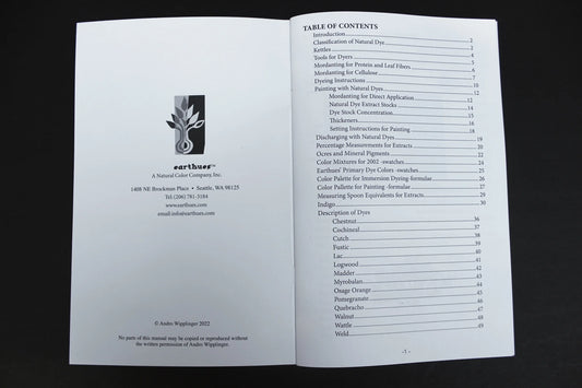 Earthues Natural Dye Instruction Booklet