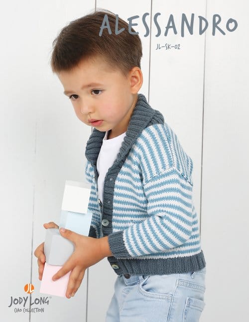 Jody Long | Alessandro Child's Cardigan Pattern - Paradise Fibers