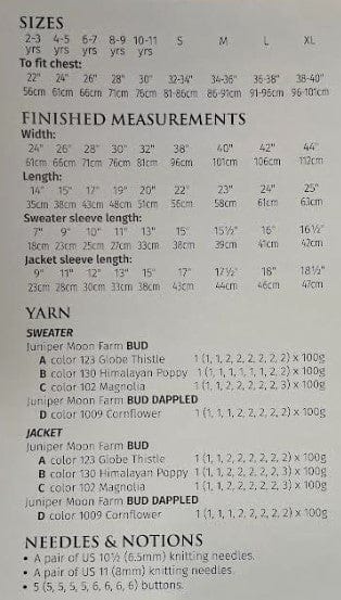 Juniper Moon Bianca Sweater and Jacket Pattern - Paradise Fibers