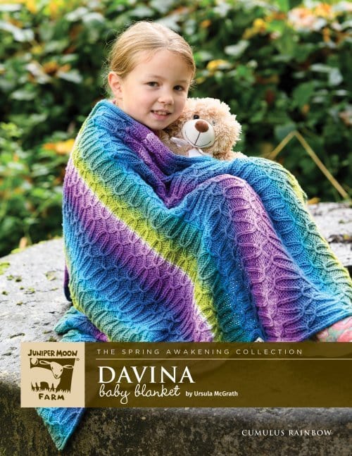 Juniper Moon Farm Davina Baby Blanket Pattern Leaflet - Paradise Fibers