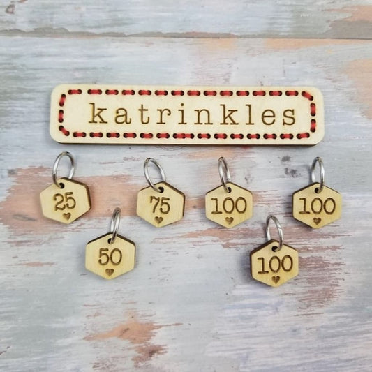 Katrinkles Stitch Marker Set | Cast On Counting Numbers - Paradise Fibers