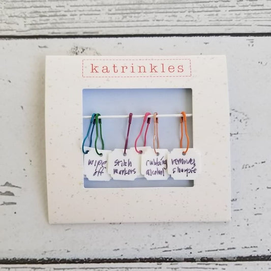 Katrinkles Stitch Marker Set | Write On - Wipe Off - Paradise Fibers