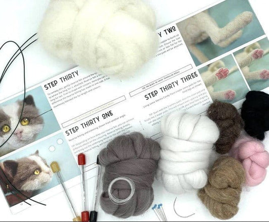 Kitty the Kitten Needle Felting Kit - Paradise Fibers