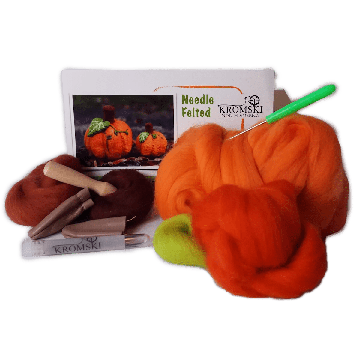 Kromski Needle Felting Kit - Pumpkin - Paradise Fibers