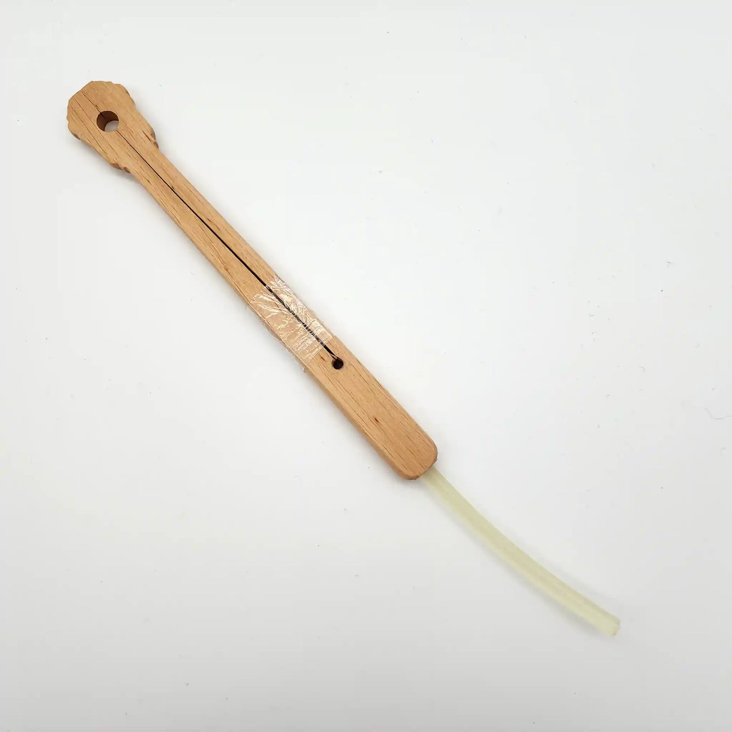 Kromski Sonata footman in clear finish with polyurethane connector attached
